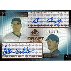 703568 Bill Bray & Collin Balester Autographed Montreal Expos 2004 Upper Deck Draft Prospects No.DDBB LE 131-175 Baseball Card