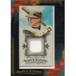 703571 Nate Mclouth Player Worn Jersey Patch Pittsburgh Pirates 2009 Topps Allen & Ginter No.AGRNM Baseball Card