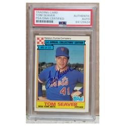 703791 Tom Seaver Autographed 1984 Topps Ralston Purina No.8 PSA DNA Certified New York Mets Baseball Card -  Autograph Warehouse