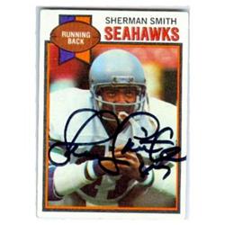 178913 Sherman Smith Autographed Seattle Seahawks 1979 Topps No.294 Football Card