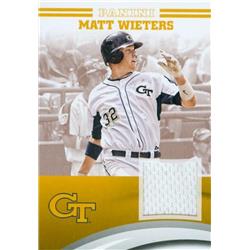 Picture of Autograph Warehouse 638883 Matt Wieters Player Worn Jersey Patch Georgia Tech Yellow Jackets 2016 Panini Team Collection No.MW-GT Baseball Card