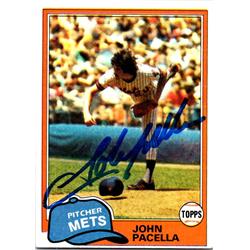 689802 John Pacella Autographed New York Mets, JZ 1981 Topps No.414 Baseball Card