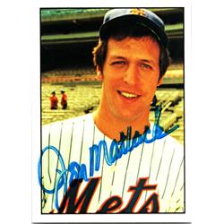 689824 Jon Matlack Autographed New York Mets, JZ 1975 Sspc No.553 Baseball Card