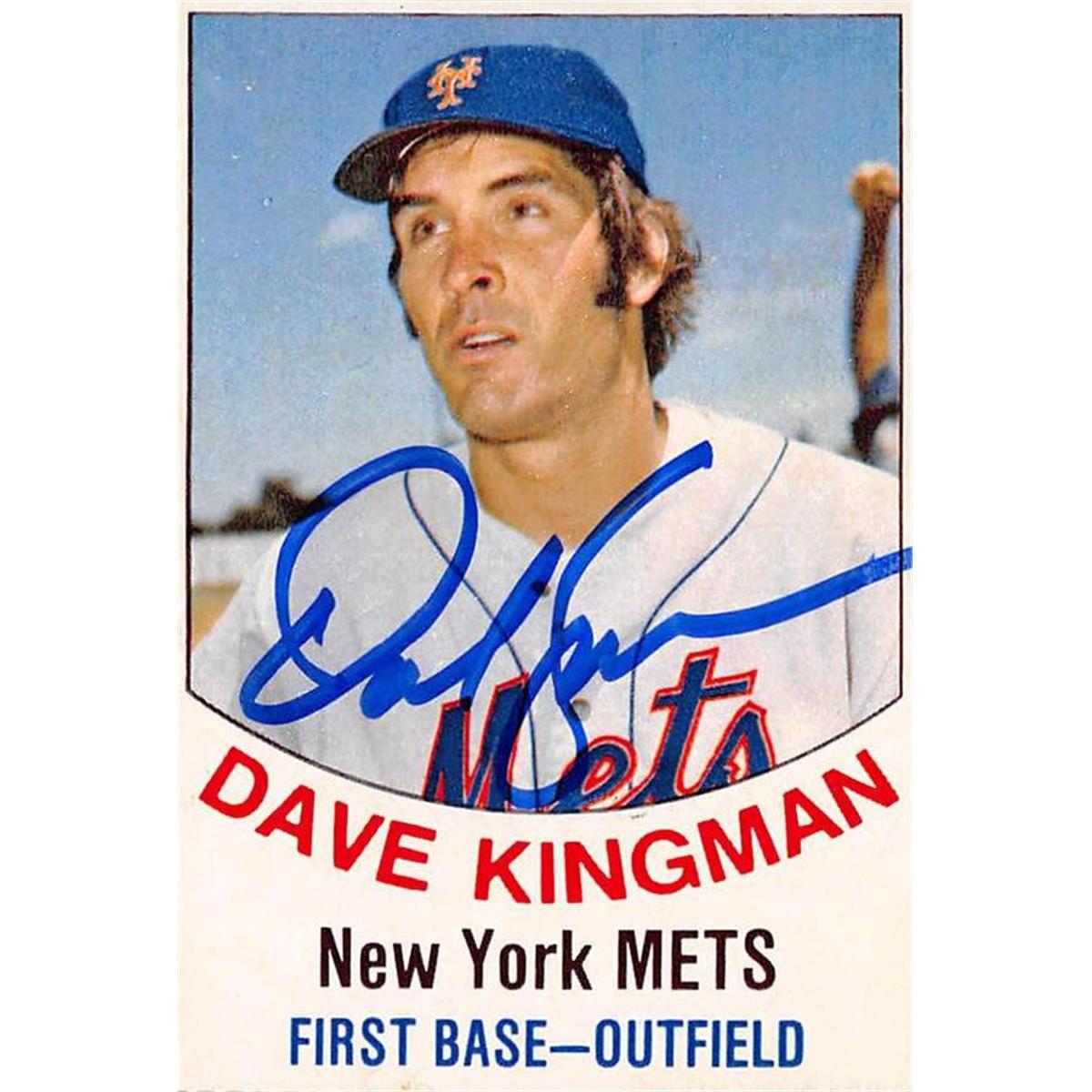 689889 Dave Kingman Autographed New York Mets 1977 Hostess No.60 Baseball Card