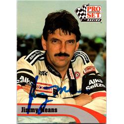 700131 Jimmy Means Autographed Auto Racing, NASCAR & SC 1992 Pro Set No.47 Trading Card -  Autograph Warehouse