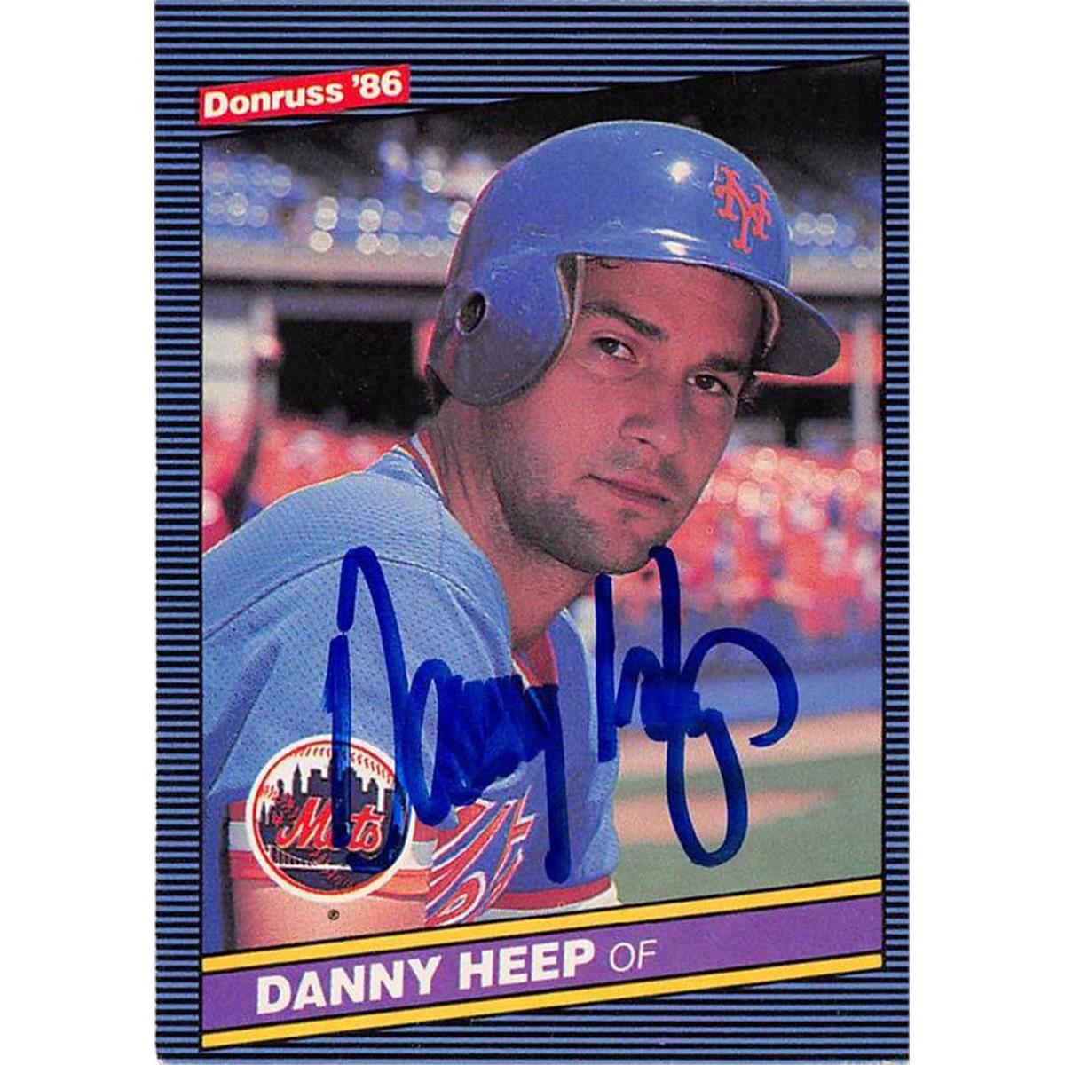 700275 Danny Heep Autographed New York Mets 1986 Donruss No.556 Baseball Card