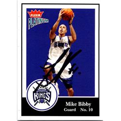 700294 Mike Bibby Autographed Sacramento Kings, SC 2004 Fleer Platinum No.61 Basketball Card