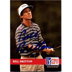 700405 Bill Britton Autographed PGA Tour, Florida Gators & SC 1992 Pro Set No.83 Golf Card