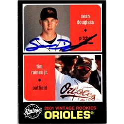 700657 Sean Douglass Autographed Baltimore Orioles, JZ 2001 Upper Deck Vintage Rookies No.61 Baseball Card