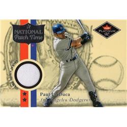 700794 Paul Lo Duca Player Worn Jersey Patch Los Angeles Dodgers 2001 Fleer Platinum Rookie No.PL Baseball Card