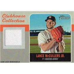 700874 Lance Mccullers Jr. Player Worn Jersey Patch Houston Astros 2019 Topps Heritage Clubhouse Collection No.CCRLM Baseball Card