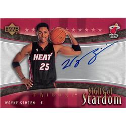 700895 Wayne Simien Autographed Miami Heat 2006 Upper Deck Stardom No.SSWS Basketball Card