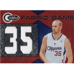 700907 Chris Kaman Player Worn Jersey Patch Los Angeles Clippers 2011 Panini Certified Fabric No.23 LE 147-299 Basketball Card