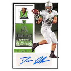 700948 Devon Johnson Autographed Marshall Thundering Herd 2016 Panini Contenders Rookie No.142 Football Card -  Autograph Warehouse