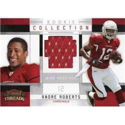 701076 Andre Roberts Player Worn Jersey Patch Arizona Cardinals 2010 Panini Threads Rookie No.1 LE 281-299 Football Card