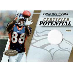 701090 Demaryius Thomas Player Worn Jersey Patch Denver Broncos 2010 Panini Certified Potential Refractor No.29 LE 45-50 Football Card