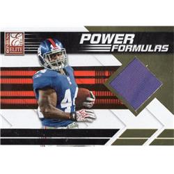 701093 Ahmad Bradshaw Player Worn Jersey Patch New York Giants 2011 Donruss Elite Power Formulas No.1 LE 1-299 Football Card