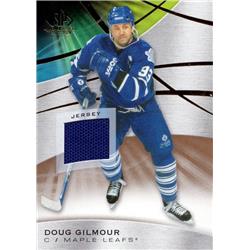701149 Doug Gilmour Player Worn Jersey Patch Toronto Maple Leafs 2020 Upper Deck No.99 Hockey Card