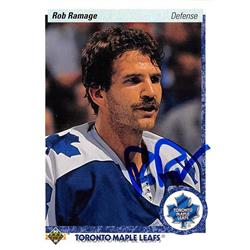 701334 Rob Ramage Autographed Toronto Maple Leafs 1990 Upper Deck No.62 Hockey Card