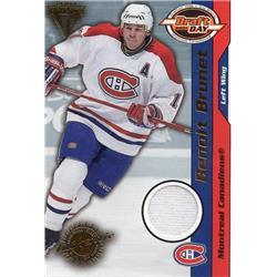 701354 Benoit Brunet Player Worn Jersey Patch Montreal Canadiens 2001 Pacific Titanium Draft Day No.49 Hockey Card