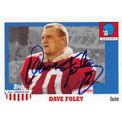 701388 Dave Foley Autographed Ohio State Buckeyes 2005 Topps All American No.20 Football Card