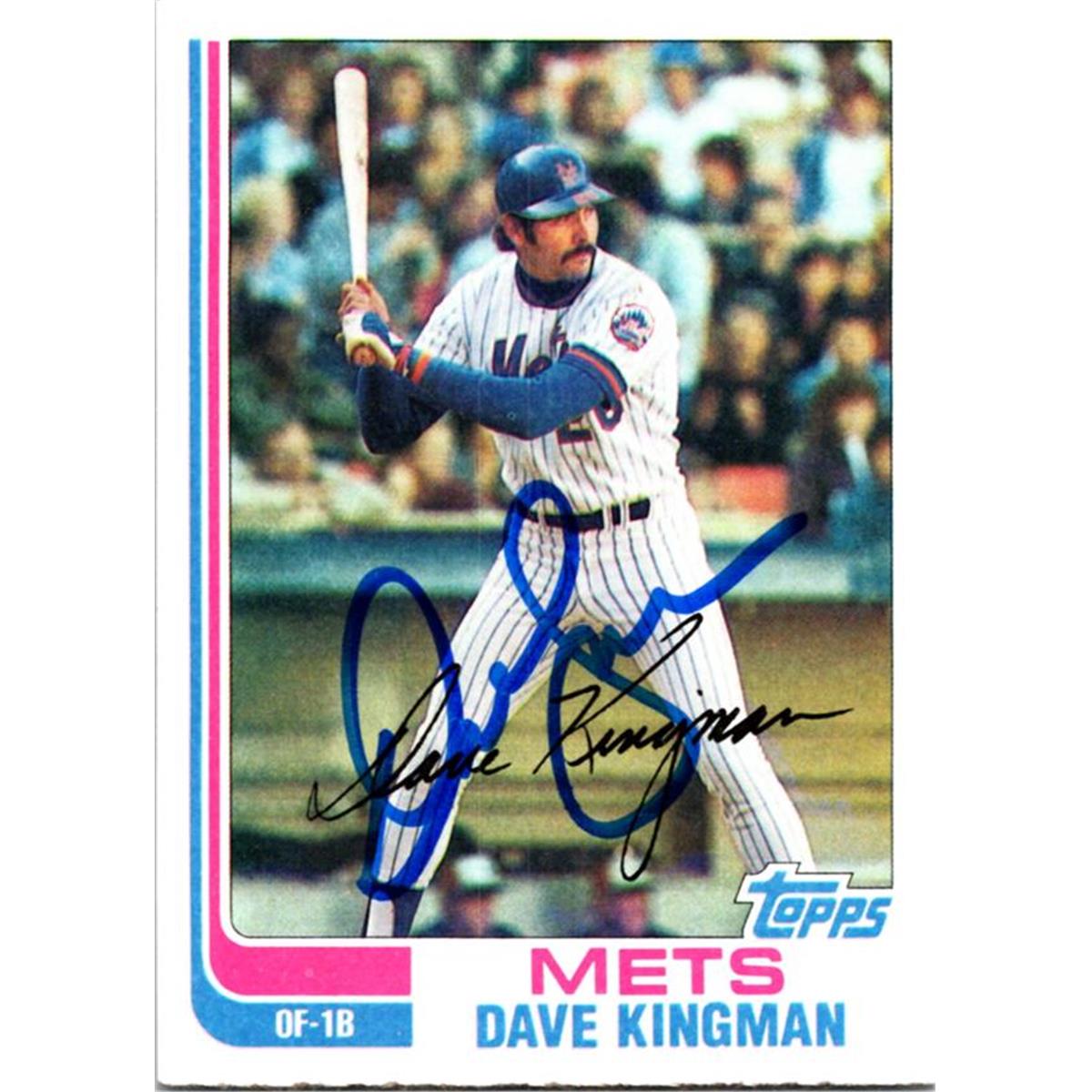 583111 Dave Kingman Autographed New York Mets 1982 Topps No.690 Baseball Card