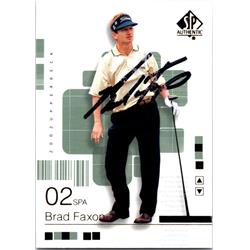 687619 Brad Faxon Autographed PGA Tour, Furman University & SC 2002 Upper Deck No.29 Smudged Golf Card