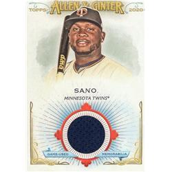 687822 Miguel Sano Player Worn Jersey Patch Minnesota Twins 2020 Topps Allen & Ginter No.FSRBMS Baseball Card