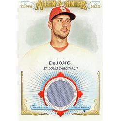 687895 Paul Dejong Player Worn Jersey Patch St. Louis Cardinals 2020 Topps Topps Allen & Ginter No.FSRBPD Baseball Card