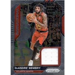 687911 Deandre Bembry Player Worn Jersey Patch Atlanta Hawks 2021 Panini Prizm Sensational Swatches No.SSWDEA Basketball Card