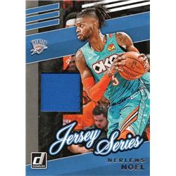 687928 Nerlens Noel Player Worn Jersey Patch Oklahoma City Thunder 2019 Donruss No.JSNNL Basketball Card