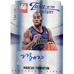 688029 Marcus Thornton Autographed Sacramento Kings 2013 Panini Elite Turn of the Century Refractor No.34 LE 194-199 Basketball Card