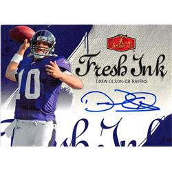 688193 Drew Olson Autographed Baltimore Ravens 2006 Fleer Flair Showcase No.FIDO Football Card