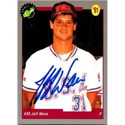 688451 Jeff Ware Autographed Old Dominion 1991 Classic Draft Rookie No.31 Baseball Card