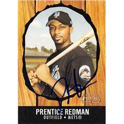 688520 Prentice Redman Autographed New York Mets 2003 Bowman Heritage 1st Year Rookie No.239 Baseball Card