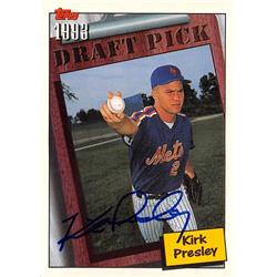 688554 Kirk Presley Autographed New York Mets 1994 Topps Draft Rookie No.740 Baseball Card