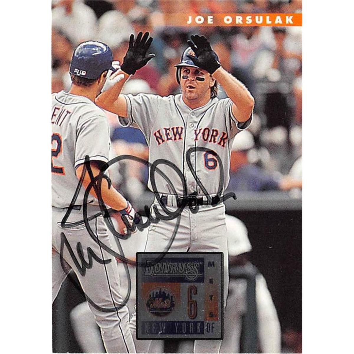 688637 Joe Orsulak Autographed New York Mets 1996 Donruss No.322 Baseball Card