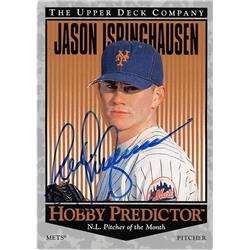 688676 Jason Isringhausen Autographed New York Mets 1996 Upper Deck Hobby Predictor No.H43 Baseball Card