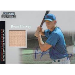 688755 Ryan Harvey Autographed Player Used Bat Patch Chicago Cubs 2004 Bowman Sterling Refractor No.BSRH Baseball Card