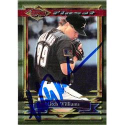 688902 Mitch Williams Autographed Houston Astros 1994 Topps Finest No.242 Baseball Card