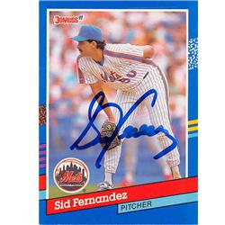 688962 Sid Fernandez Autographed New York Mets P 1991 Donruss No.97 Baseball Card