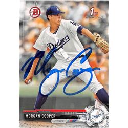 688971 Morgan Cooper Autographed Rookie Los Angeles Dodgers 2017 Topps Bowman No.BD30 Baseball Card