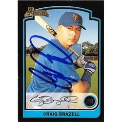 688999 Craig Brazell Autographed New York Mets 2003 Bowman 1st Year Rookie No.183 Baseball Card