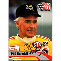 689309 Phil Barkdoll Autographed Auto Racing, NASCAR & SC 1992 Pro Set No.58 Trading Card -  Autograph Warehouse