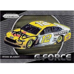 689371 Ryan Blaney Autographed NASCAR Driver, Auto Racing & SC 2018 Panini Prizm G-force No.78 Trading Card