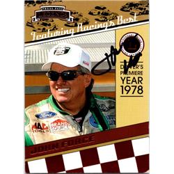 689397 John Force Autographed Funny Car Racing Driver, SC 2011 Press Pass Legends No.12 Trading Card