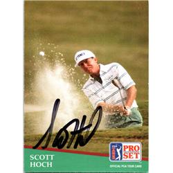 689536 Scott Hoch Autographed PGA Tour, Wake Forest & SC 1991 Pro Set No.21 Golf Card