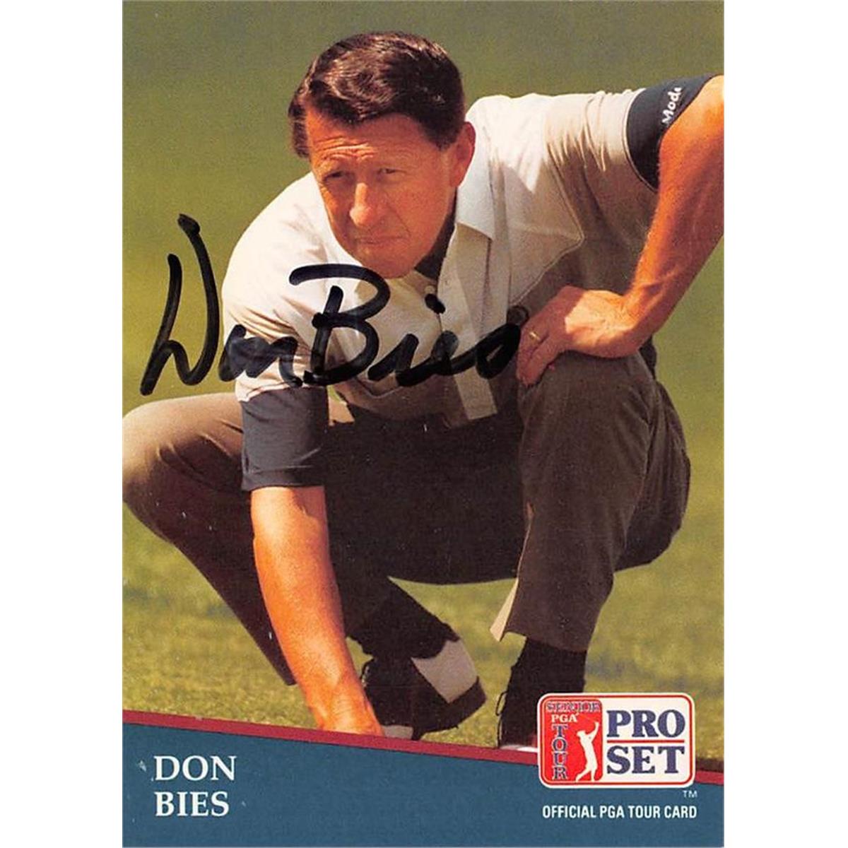 689561 Don Bies Signed Golf, PGA Tour & SC 1991 Pro Set No.211 Trading Card