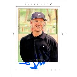689618 David Duval Autographed PGA Tour, Georgia Tech & SC 2001 Upper Deck Gallery No.GG5 Golf Card