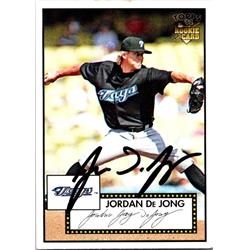 689717 Jordan De Jong Autographed Toronto Blue Jays, JZ 2007 Topps 52 Rookie No.127 Baseball Card